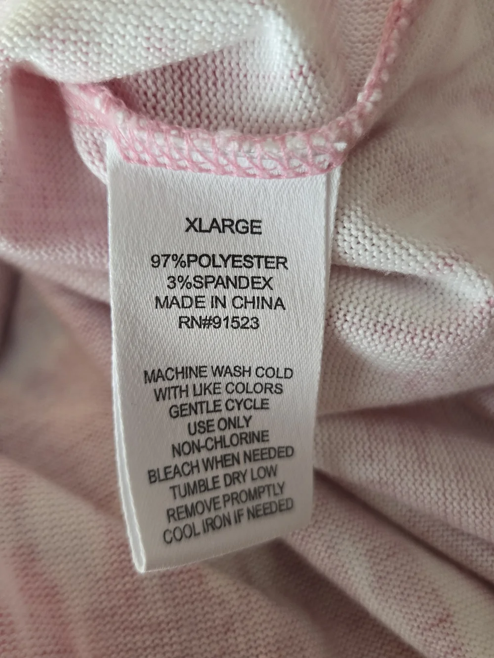 Roudelain Pink Ikat Short-Sleeve Pajama Set with Drawstring Pants XL - Picture 3 of 3